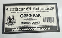 MARVEL COMICS THE TOTALLY AWESOME HULK ISSUE #1 (SIGNED / AUTO OF GREG PAK) (1ST APPEARANCE OF AMADEUS CHO AS HULK / LADY HELLBENDER) (DIRECT EDITION) (MIDTOWN COMICS COA) (FEB 2016) (🔑 KEY ISSUE) (📌 CONDITION 8.5/9.0)