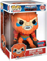 FUNKO POP! TELEVISION MASTERS OF THE UNIVERSE: BEAST MAN #1039 (10 INCH) (MOTU) (2020 FALL CONVENTION STICKER) (📌CONDITION 9.0/9.5)