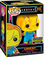 FUNKO POP! MOVIES BRIDE OF CHUCKY: BLACKLIGHT CHUCKY #315 (ENTERTAINMENT EARTH EXCLUSIVE STICKER)