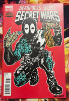MARVEL COMICS DEADPOOL'S SECRET SECRET WARS ISSUE #1 (NICK GANZIN ALBUM ARTIST VARIANT COVER) (MINI SERIES) (JULY 2015)