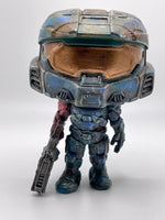 SPARTAN MARK VII #16 (W/ SHOCK RIFLE) (BATTLE TESTED VARIANT) (LE 1) (THE KING'S KEEP EXCLUSIVE) (HALO) FUNKO POP CUSTOM