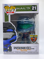 SPARTAN MARK V #21 (BLUE RAMPAGE VARIANT) (LE 1) (THE KING'S KEEP EXCLUSIVE) (ENERGY SWORD) (HALO) FUNKO POP CUSTOM