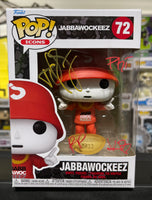 JABBAWOCKEEZ #72 (RED AND WHITE) (SIGNED/AUTOGRAPHED BY JEFF 'PHI' NGUYEN / JOE "PUNKEE" LAROT / KEVIN "KB" BREWER / RYNAN "KID RAINEN" PAGUIO) FUNKO POP