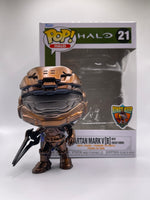 SPARTAN MARK V #21 (METALLIC ORANGE CRUSH VARIANT) (LE 1) (THE KING'S KEEP EXCLUSIVE) (ENERGY SWORD) (HALO) FUNKO POP CUSTOM