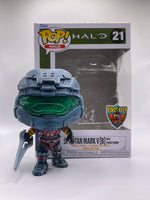 SPARTAN MARK V #21 (BLUE RAMPAGE VARIANT) (LE 1) (THE KING'S KEEP EXCLUSIVE) (ENERGY SWORD) (HALO) FUNKO POP CUSTOM