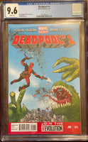 DEADPOOL ISSUE #1 VOL #3 (CGC 9.6 GRADED) (1ST APPEARANCE OF EMILY PRESTON/SCOTT ADSIT/MICHAEL HAWTHORNE)