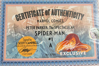 
              MARVEL COMICS PETER PARKER: THE SPECTACULAR SPIDER-MAN VOL. 1 ISSUE #1 ( LE 3,450) (J. SCOTT CAMPBELL STORE EXCLUSIVE COVER A VARIANT) SIGNED / AUTO BY J. SCOTT CAMPBELL) (J. SCOTT CAMPBELL COA) (AUG 2017) (🔑 KEY ISSUE) (📌 CONDITION 9.5)
            