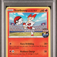 POKEMON TCG: POKEMON FUTSAL PROMO - SCORBUNNY ON THE BALL - 004/005 (NON HOLO) (ENGLISH) (GRADED / PSA 9) (📌 CONDITION 9.5)