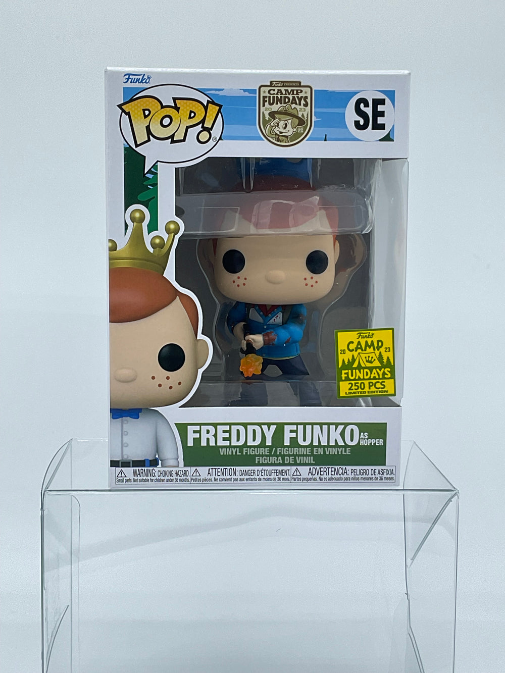 FUNKO POP! TELEVISION STRANGER THINGS: FREDDY FUNKO AS HOPPER #SE (LE 250 EVENT ERROR STICKER) (2023 CAMP FUNDAYS EVENT EXCLUSIVE STICKER)