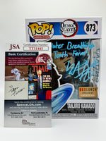 
              FUNKO POP! ANIMATION DEMON SLAYER: TANJIRO KAMADO #873 (SIGNED / AUTOGRAPHED BY ZACH AGUILAR) (BOXLUNCH EXCLUSIVE STICKER) (JSA COA) (📌CONDITION 9.5)
            