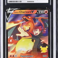 POKEMON TCG: SWORD & SHIELD PROMO - LANCE'S CHARIZARD V - SWSH133 (CELEBRATIONS - HOLO) (ENGLISH) (GRADED / CGC 8.5) (📌 CONDITION 9.5)