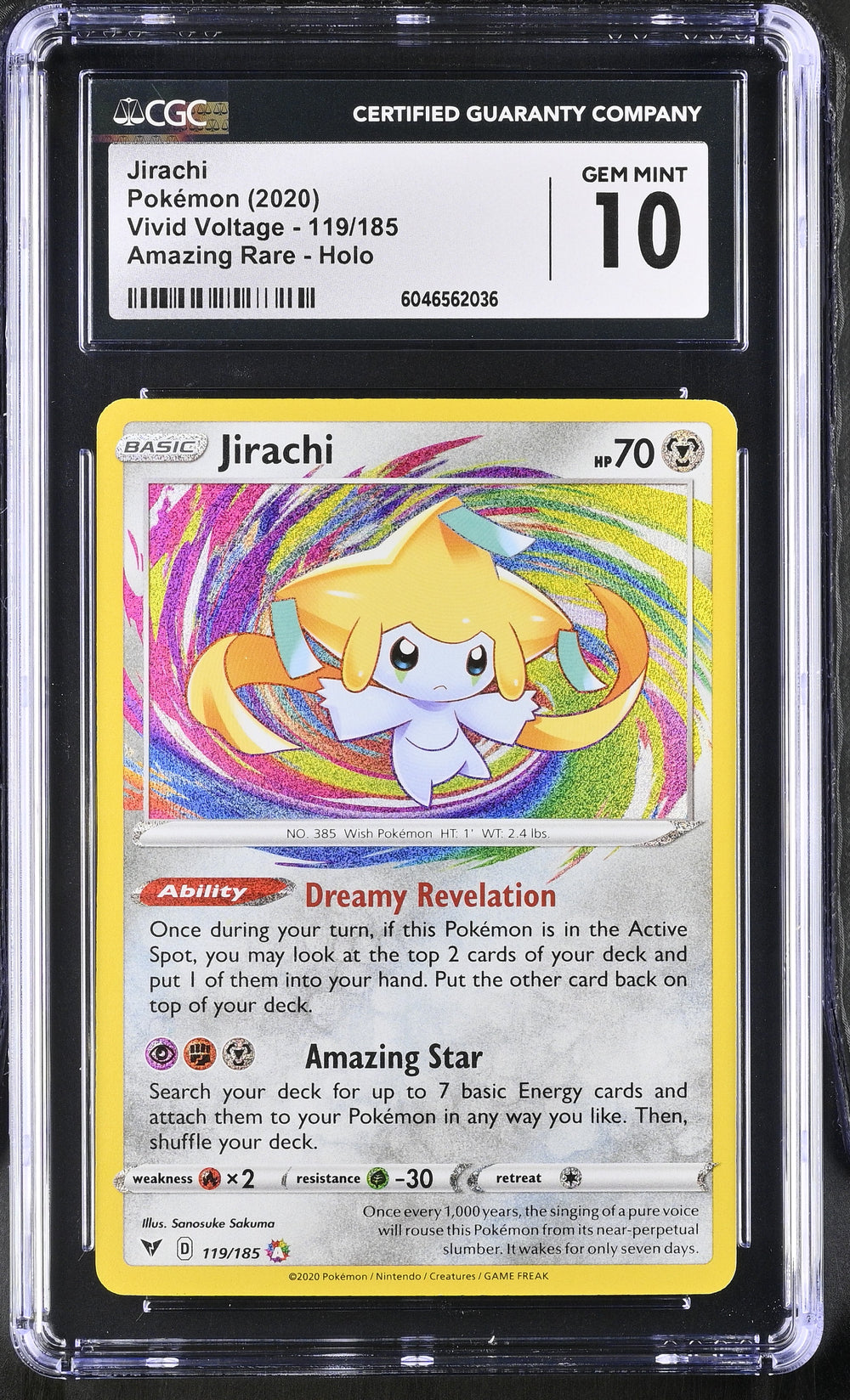 POKEMON TCG: VIVID VOLTAGE - JIRACHI - 119/185 (AMAZING RARE - HOLO) (ENGLISH) (GRADED / CGC 10) (📌 CONDITION 9.5)