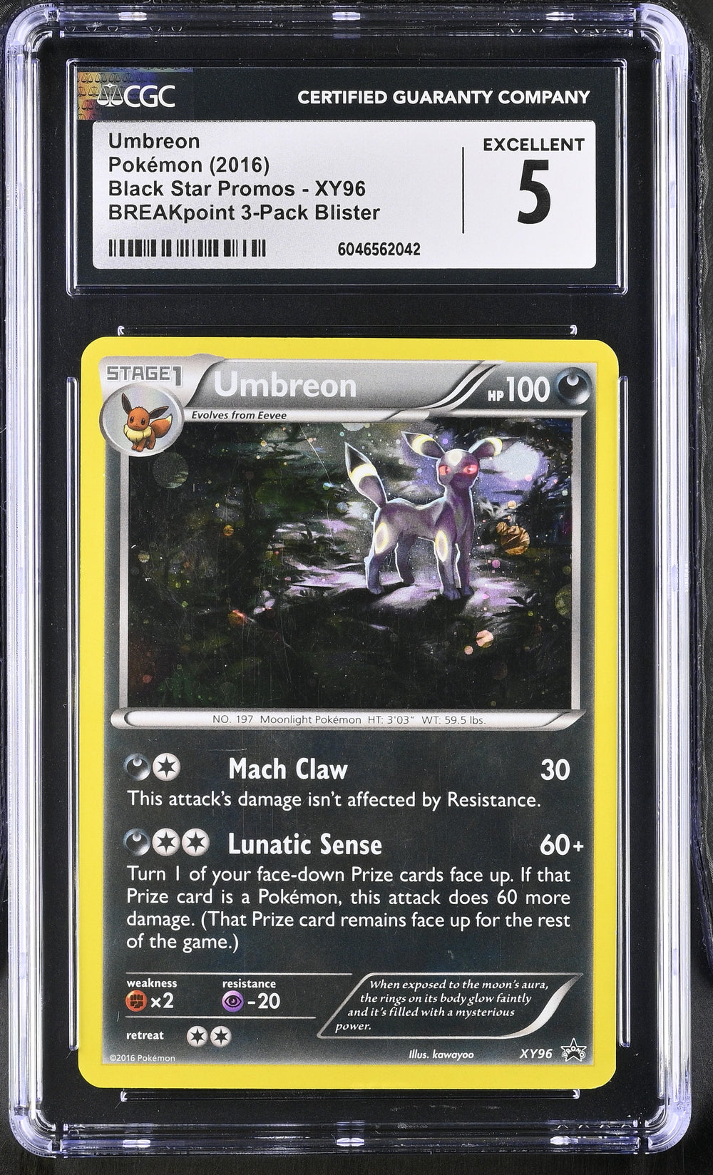 POKEMON TCG: XY PROMOS - UMBREON - XY96 (BREAKPOINT 3 PACK BLISTER - HOLO) (ENGLISH) (GRADED / CGC 5) (📌 CONDITION 9.5)