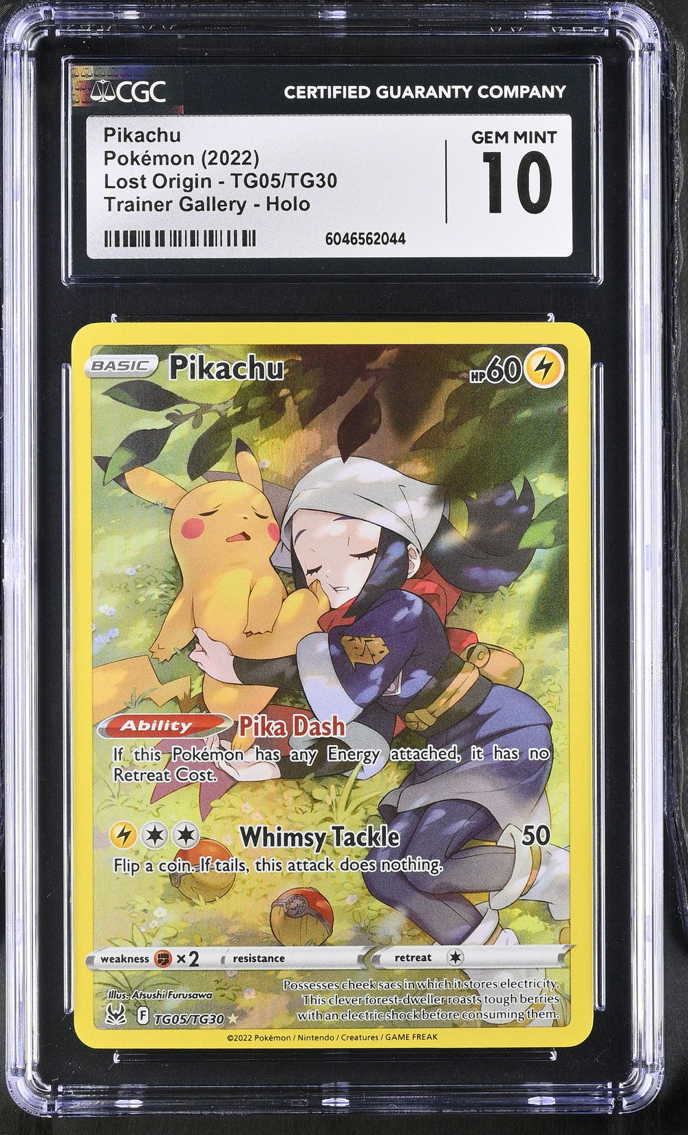 POKEMON TCG: LOST ORIGIN - PIKACHU - TG05/TG30 (TRAINER GALLERY - HOLO) (ENGLISH) (GRADED / CGC 10) (📌 CONDITION 9.5)