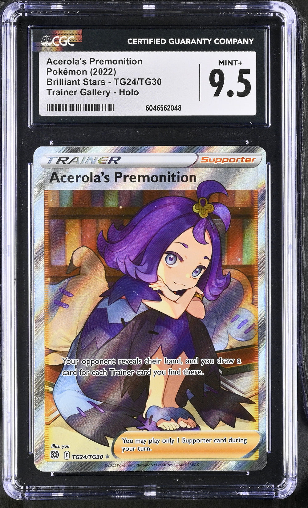 POKEMON TCG: BRILLIANT STARS - ACEROLA'S PREMONITION - TG24/TG30 (TRAINER GALLERY - HOLO) (ENGLISH) (GRADED / CGC 9.5) (📌 CONDITION 9.5)