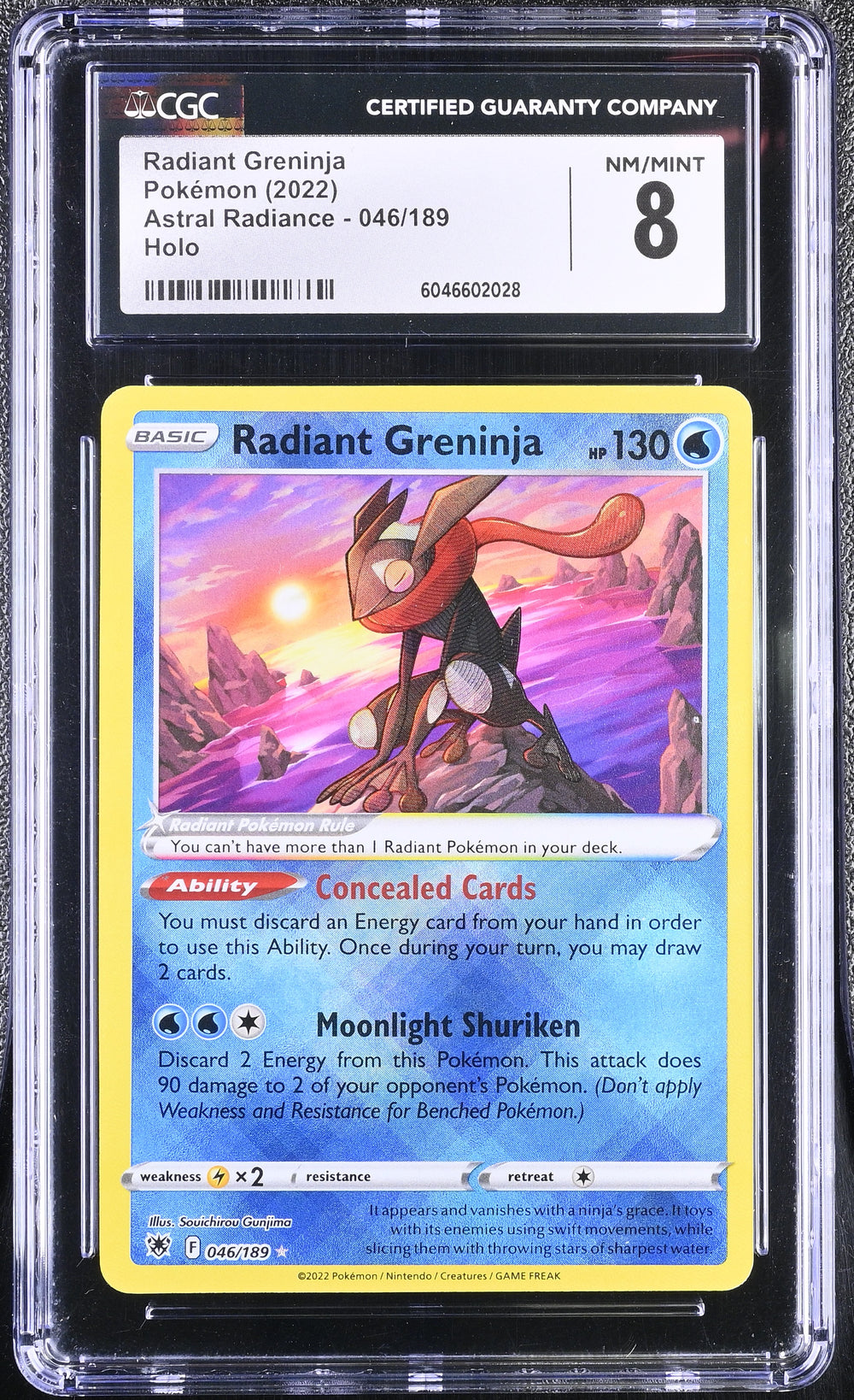 POKEMON TCG: ASTRAL RADIANCE - RADIANT GRENINJA - 046/189 (HOLO) (ENGLISH) (GRADED / CGC 8) (📌 CONDITION 9.5)