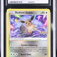 POKEMON TCG: SWORD & SHIELD PROMO - RADIANT EEVEE - SWSH230 (RADIANT EEVEE POKEMON GO PREMIUM COLLECTION - HOLO) (ENGLISH) (GRADED / CGC 10) (📌 CONDITION 9.5)