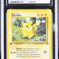 POKEMON TCG: JUNGLE - PIKACHU - 60/64 (1ST EDITION) (ENGLISH) (GRADED / CGC 10) (📌 CONDITION 9.5)