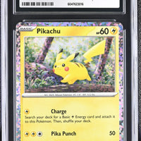 POKEMON TCG: 2025 MCDONALD'S DRAGON DISCOVERY - PIKACHU - 002/015 (CONFETTI HOLO) (ENGLISH) (GRADED / CGC 9) (📌 CONDITION 9.5)