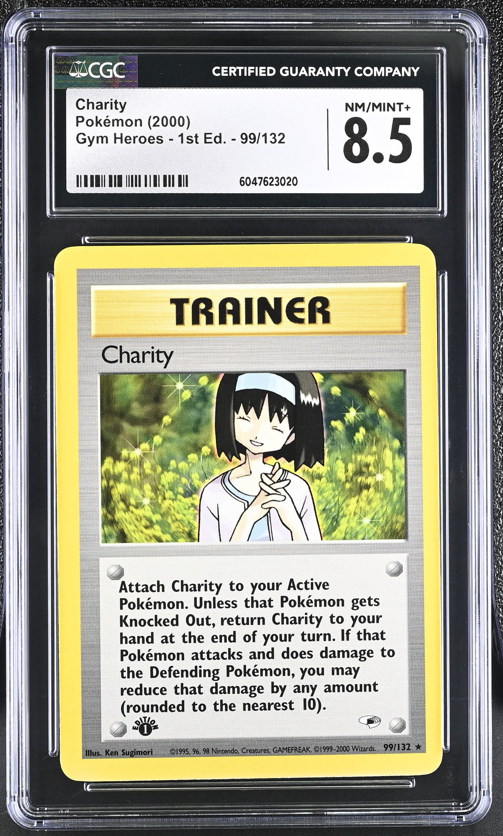 POKEMON TCG: GYM HEROES - CHARITY - 99/132 (1ST EDITION - NON HOLO) (ENGLISH) (GRADED / CGC 8.5) (📌 CONDITION 9.5)