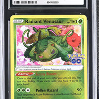 POKEMON TCG: POKEMON GO - RADIANT VENUSAUR - 004/078 (HOLO) (ENGLISH) (GRADED / CGC 8.5) (📌 CONDITION 9.5)