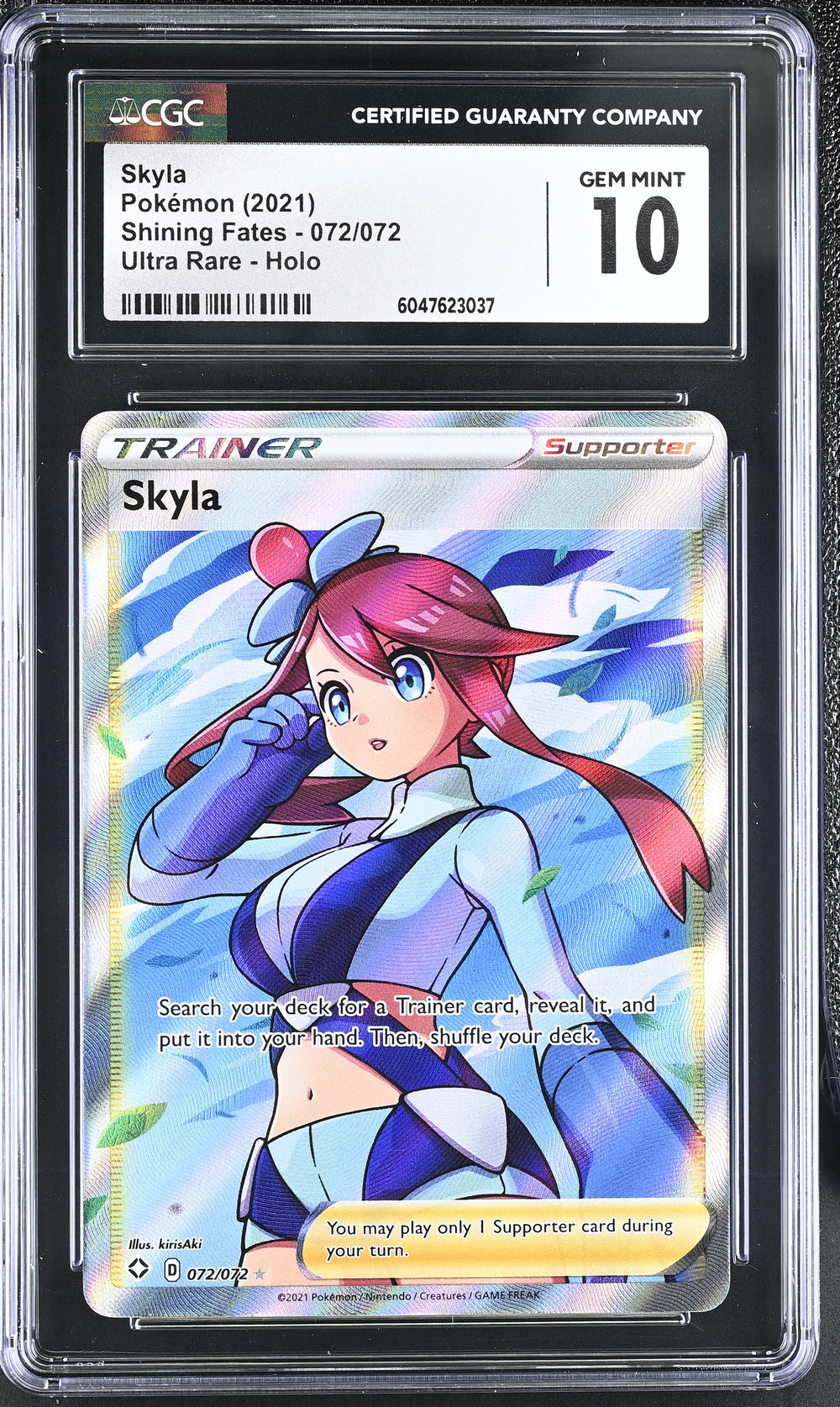 POKEMON TCG: SHINING FATES - SKYLA - 072/072 (ULTRA RARE - HOLO) (ENGLISH) (GRADED / CGC 10) (📌 CONDITION 9.5)