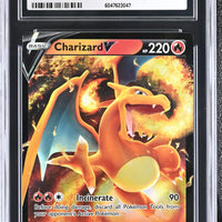 POKEMON TCG: BRILLIANT STARS - CHARIZARD V - 017/172 (HOLO) (ENGLISH) (GRADED / CGC 7.5) (📌 CONDITION 9.5)
