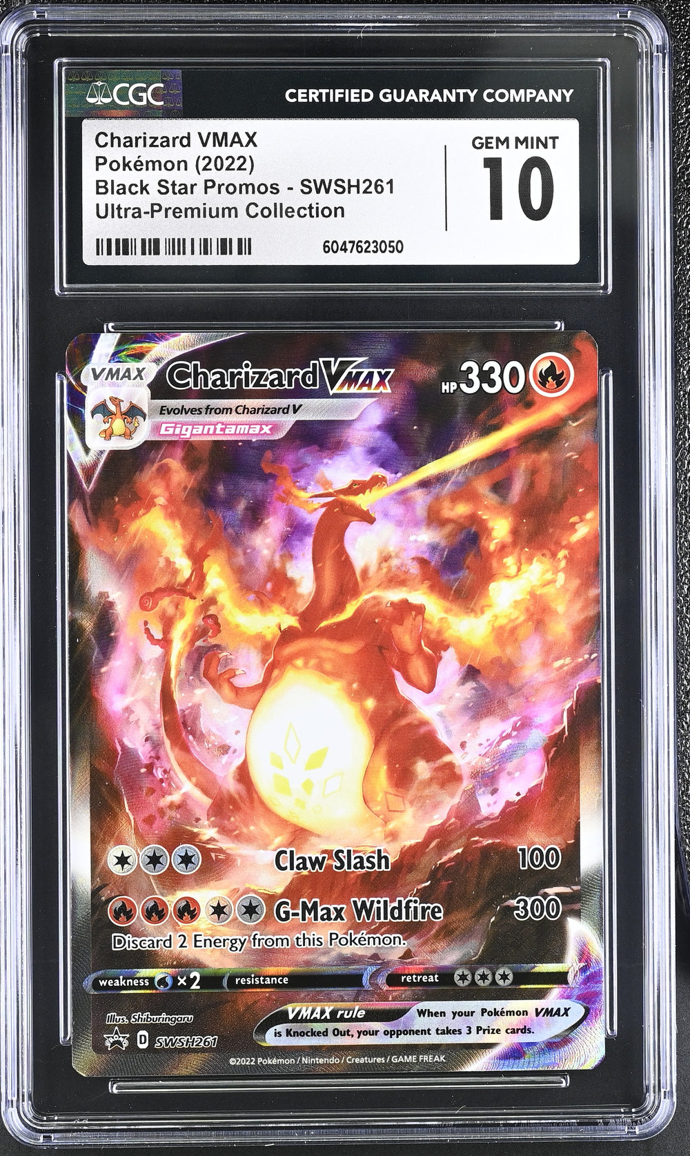 POKEMON TCG: SWORD & SHIELD PROMO - CHARIZARD VMAX - SWSH261 (ULTRA PREMIUM COLLECTION - HOLO) (ENGLISH) (GRADED / CGC 10) (📌 CONDITION 9.5)