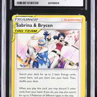 POKEMON TCG: SUN & MOON PROMOS - SABRINA & BRYCEN - SM246 (2021 TRAINER'S TOOLKIT - NON HOLO) (ENGLISH) (GRADED / CGC 10) (📌 CONDITION 9.5)