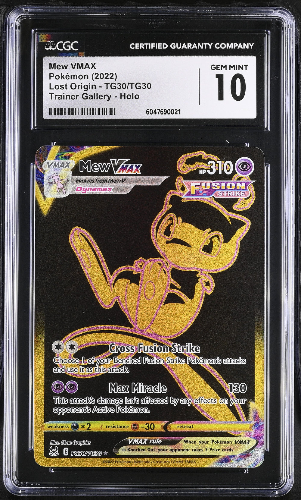 POKEMON TCG: LOST ORIGIN - MEW VMAX - TG30/TG30 (TRAINER GALLERY - HOLO) (ENGLISH) (GRADED / CGC 10) (📌 CONDITION 9.5)