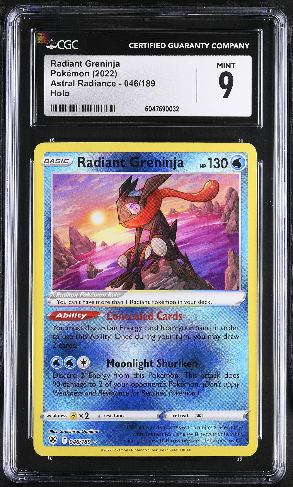POKEMON TCG: ASTRAL RADIANCE - RADIANT GRENINJA - 046/189 (HOLO) (ENGLISH) (GRADED / CGC 9) (📌 CONDITION 9.5)