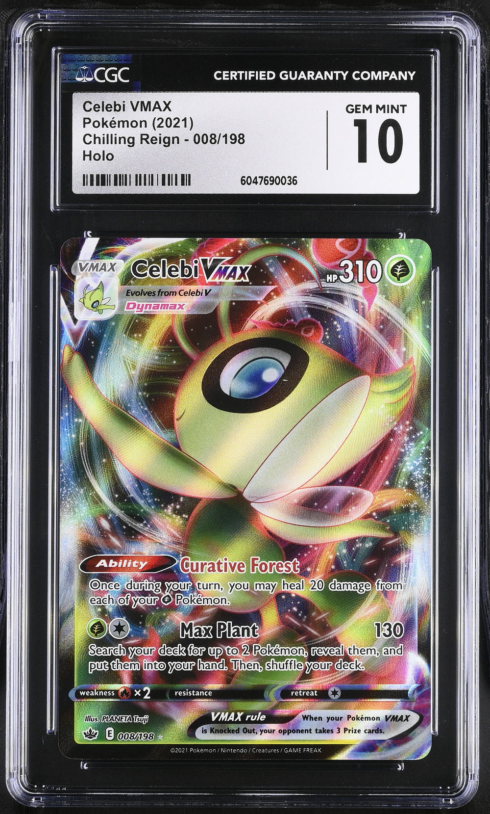 POKEMON TCG: CHILLING REIGN - CELEBI VMAX - 008/198 (HOLO) (ENGLISH) (GRADED / CGC 10) (📌 CONDITION 9.5)