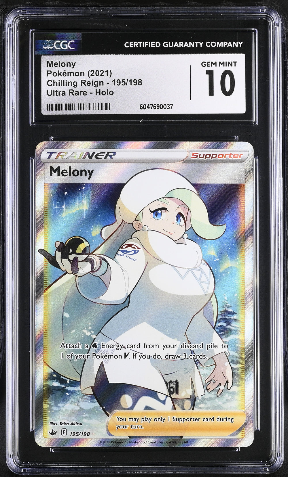 POKEMON TCG: CHILLING REIGN - MELONY - 195/198 (ULTRA RARE - HOLO) (ENGLISH) (GRADED / CGC 10) (📌 CONDITION 9.5)