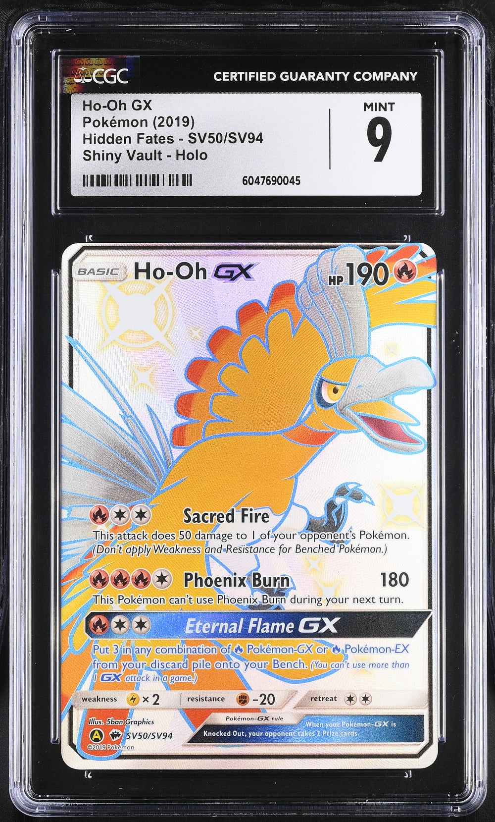 POKEMON TCG: HIDDEN FATES - HO-OH GX - SV50/SV94 (SHINY VAULT - HOLO) (ENGLISH) (GRADED / CGC 9) (📌 CONDITION 9.5)