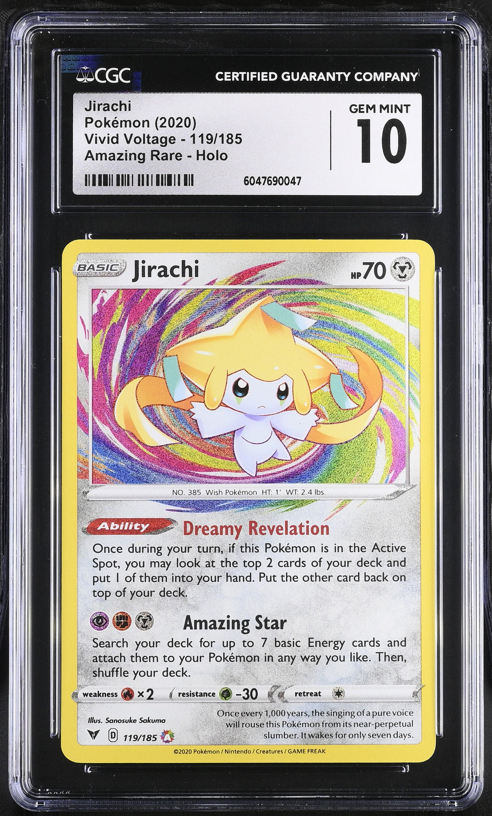 POKEMON TCG: VIVID VOLTAGE - JIRACHI - 119/185 (AMAZING RARE - HOLO) (ENGLISH) (GRADED / CGC 10) (📌 CONDITION 9.5)