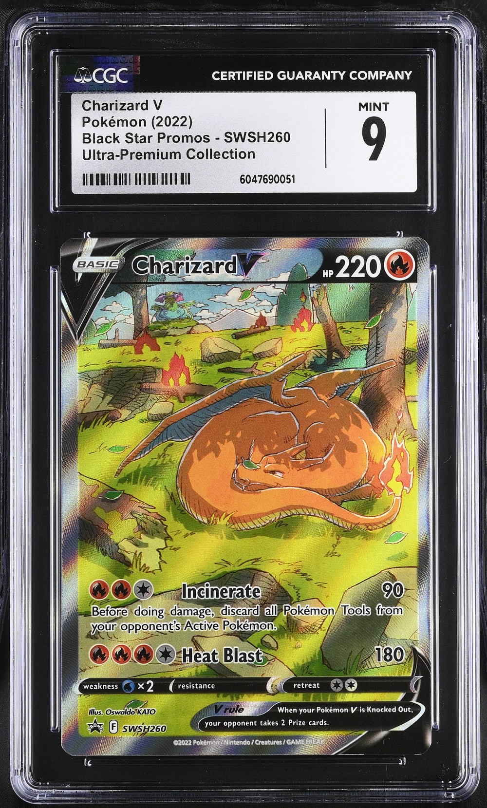 POKEMON TCG: SWORD & SHIELD PROMO - CHARIZARD V - SWSH260 (ULTRA PREMIUM COLLECTION - HOLO) (ENGLISH) (GRADED / CGC 9) (📌 CONDITION 9.5)