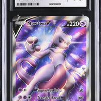 POKEMON TCG: SWORD & SHIELD PROMO - MEWTWO V - SWSH229 (POKEMON GO ELITE TRAINER BOX - HOLO) (ENGLISH) (GRADED / CGC 10) (📌 CONDITION 9.5)