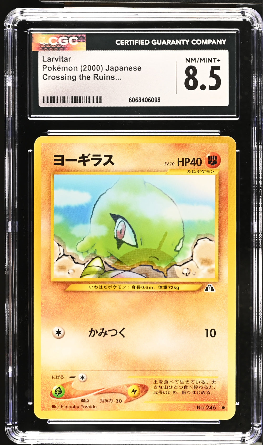 POKEMON TCG: CROSSING THE RUINS - LARVITAR - 246 (NON-HOLO) (JAPANESE) (GRADED / CGC 8.5) (📌 CONDITION 9.5)