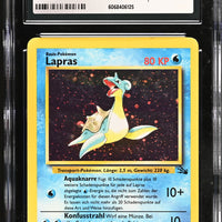 POKEMON TCG: FOSSIL - LAPRAS - 10/62 (HOLO) (GERMAN) (GRADED / CGC 5) (📌 CONDITION 9.5)