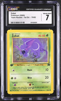 
              POKEMON TCG: TEAM ROCKET - ZUBAT - 70/82 (1ST EDITION - NON-HOLO) (ENGLISH) (GRADED / CGC 7) (📌 CONDITION 9.5)
            
