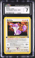 
              POKEMON TCG: TEAM ROCKET - RATTATA - 66/82 (1ST EDITION - NON-HOLO) (ENGLISH) (GRADED / CGC 7) (📌 CONDITION 9.5)
            