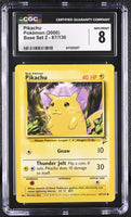 
              POKEMON TCG: BASE SET 2 - PIKACHU - 87/130 (NON-HOLO) (ENGLISH) (GRADED / CGC 8) (📌 CONDITION 9.5)
            