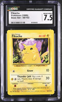 
              POKEMON TCG: BASE SET - PIKACHU - 58/102 (NON-HOLO) (ENGLISH) (GRADED / CGC 7.5) (📌 CONDITION 9.5)
            