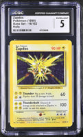 
              POKEMON TCG: BASE SET - ZAPDOS - 16/102 (HOLO) (ENGLISH) (GRADED / CGC 5) (📌 CONDITION 9.5)
            