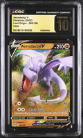 
              POKEMON TCG: LOST ORIGIN - AERODACTYL V - 092/196 (HOLO) (ENGLISH) (GRADED / CGC PRISTINE 10) (📌 CONDITION 9.5)
            