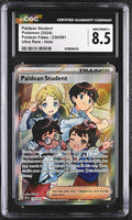 
              POKEMON TCG: PALDEAN FATES - PALDEAN STUDENT - 230/091 (ULTRA RARE - HOLO) (ENGLISH) (GRADED / CGC 8.5) (📌 CONDITION 9.5)
            