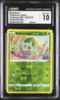 
              POKEMON TCG: POKEMON GO - BULBASAUR - 001/078 (REVERSE HOLO) (ENGLISH) (GRADED / TOP POP / CGC 10) (📌 CONDITION 9.5)
            