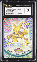 
              POKEMON TOPPS: SERIES 1 - ALAKAZAM - 65 (NON-HOLO / THIRD PRINT / GREEN TOPPS LOGO / OVAL NINTENDO SEAL) (ENGLISH) (GRADED / CGC 7) (📌 CONDITION 9.5)
            