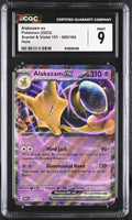 
              POKEMON TCG: SCARLET & VIOLET 151 - ALAKAZAM EX - 065/165 (HOLO) (ENGLISH) (GRADED / CGC 9) (📌 CONDITION 9.5)
            