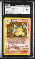 
              POKEMON TCG: BASE SET - CHARIZARD - 4/102 (HOLO) (SPANISH) (GRADED / CGC 4) (📌 CONDITION 9.5)
            